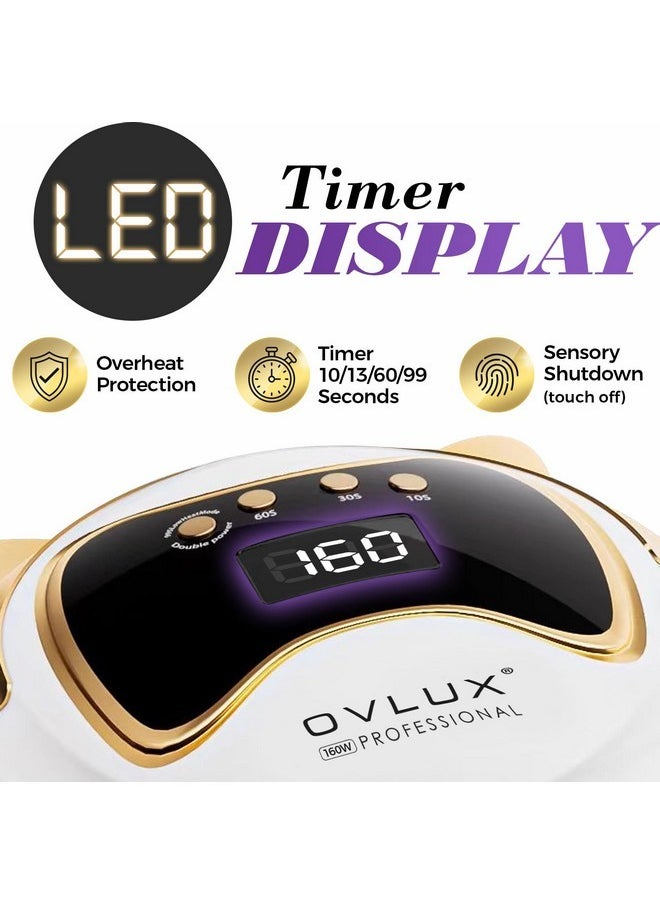 Uv Led Nail Lamp 160W, Professional Nail Dryer Lamp With 3 Timers And Lcd Display, Uv Gel Curing & Gel Polish Light With 36 Led For Salon And Home Use