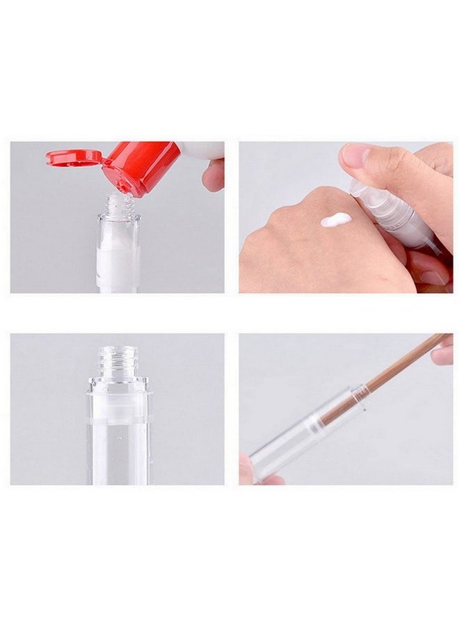 12Pcs Empty Clear Portable Refillable Plastic Airless Vacuum Pump Bottles Travel Make-Up Container Cream Lotion Sample Packing Toiletries Liquid Storage Container Vial Jars(5Ml/0.17Oz)