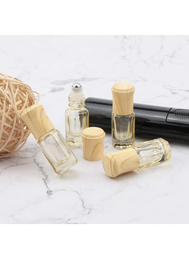 10Pcs Essential Oil Roller Bottles 3Ml Yellow Glass Roll On Bottles Vials Perfume Cosmetics Rolling Bottles Jars Oil Tube Vials Containers With Funnel & Opener