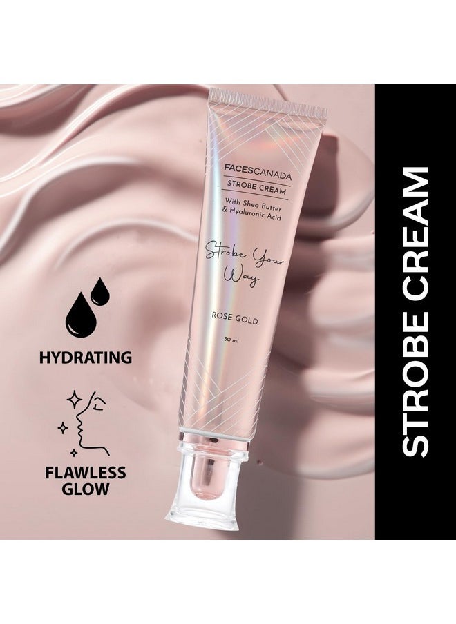 Rose Glow Kit Powder |Full Coverage Rose Gold Strobe Cream (30Ml) + Rose Ivory All Day Hydra Matte Mini Luminous Foundation (15Ml) | Makeup Kit For Women (Combo Pack Of 2 Count)