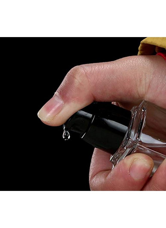 2Pcs Refillable Pump Bottle Empty Clear Square Glass Travel Lotion Container With Black Pump Head Cosmetic Dispenser For Lotion Emulsion Essence Cleanser Essential Oils Liquids Body Cream