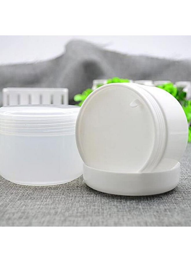 100G 100Ml White Plastic Jars With Lids Leak Proof Cream Jar Cosmetic Containers Bottles For Travel Storage Makeup Body Butter Scrubs Salves