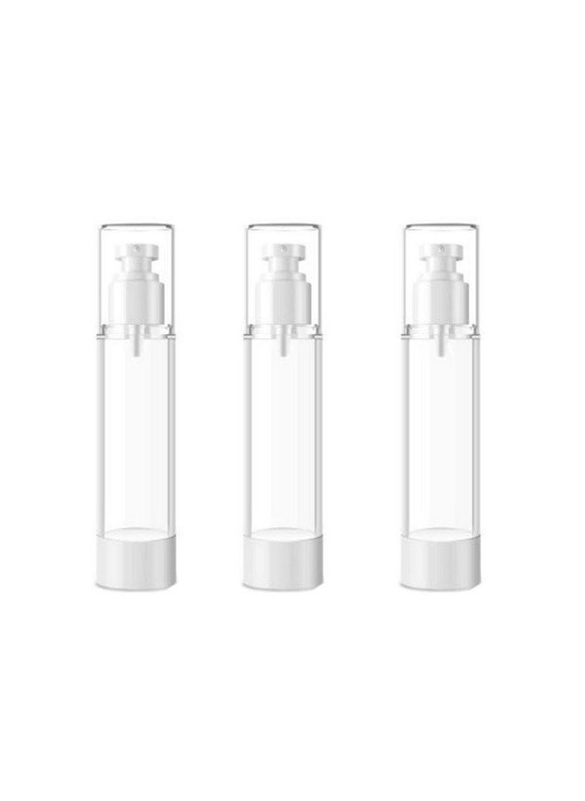 3Pcs Empty Airless Pump Spray Bottle Fine Mist Vacuum Sprayer Refillable Portable Cosmetic Tool For Dispensing Makeup Water Toner (100Ml/3.4Oz)