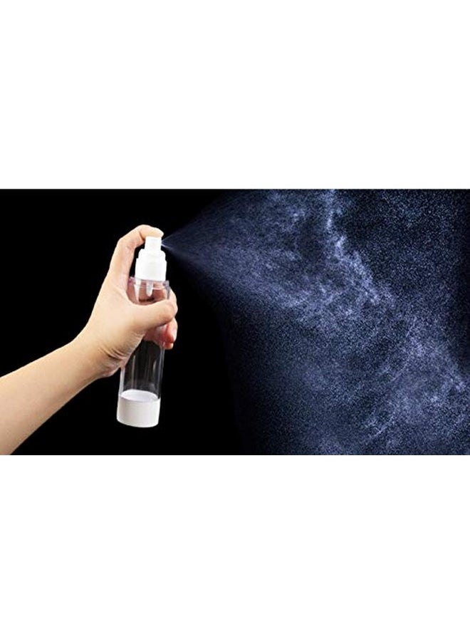 3Pcs Empty Airless Pump Spray Bottle Fine Mist Vacuum Sprayer Refillable Portable Cosmetic Tool For Dispensing Makeup Water Toner (100Ml/3.4Oz)