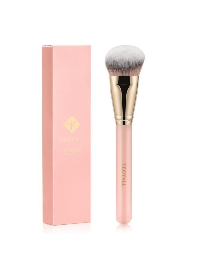 Flat Angled Foundation Brush, Large Dense Synthetic Bristles Kabuki Brush For Base Makeup With Liquid Cream Powder