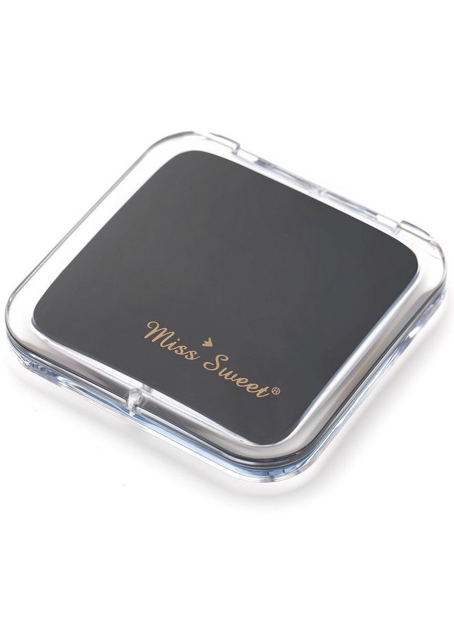 Compact Mirror For Purse Pocket Mirror True Image&5X Magnification (Black)