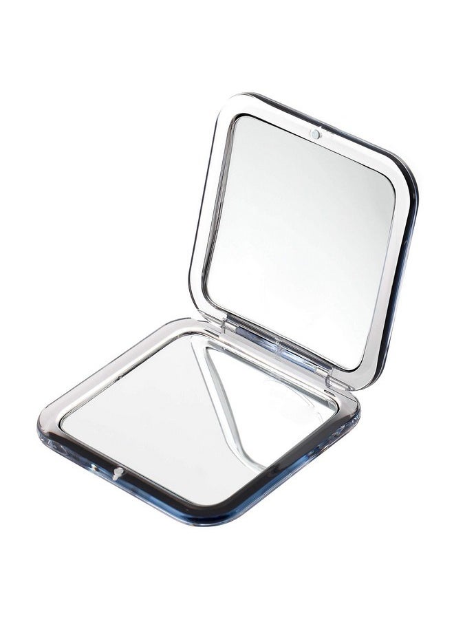 Compact Mirror For Purse Pocket Mirror True Image&5X Magnification (Black)