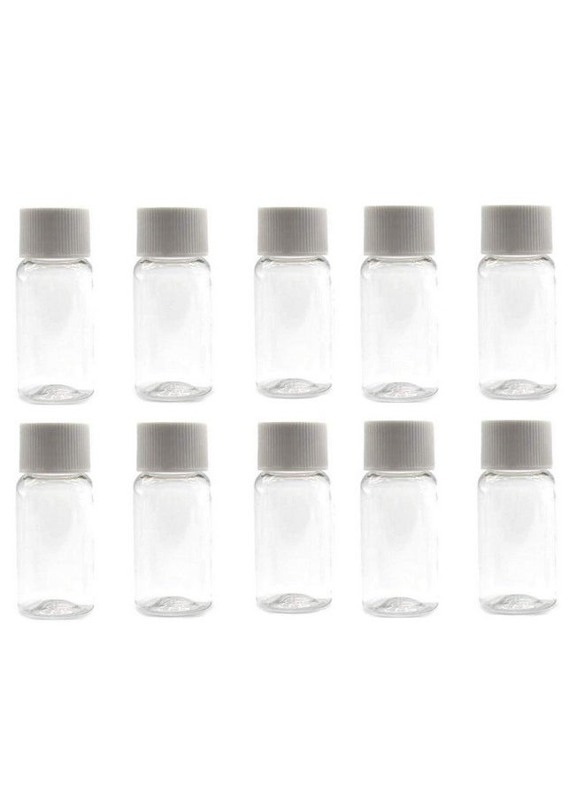 10 Pieces Empty Clear Plastic Sample Containers With Lid, For Creams Sample Make-Up Storage,10 Gram (Color Random)