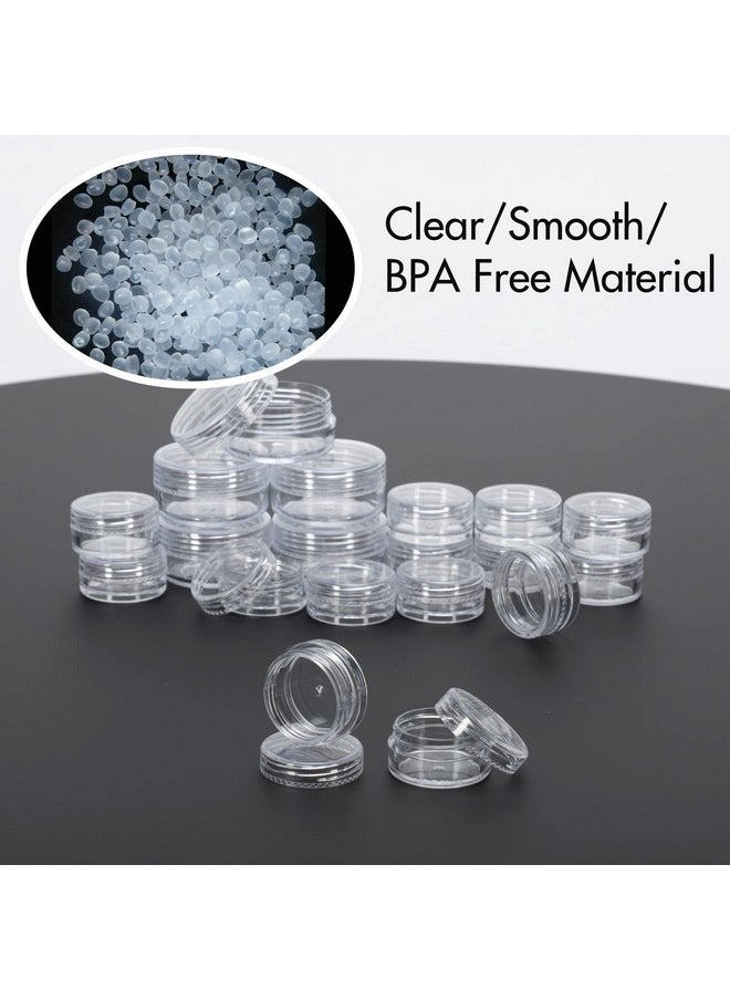 Sample Containers, Tiny Sample Jars With Lids, 5 Gram Cosmetic Containers With Lids, Clear Lip Balm Containers (25 Pieces)