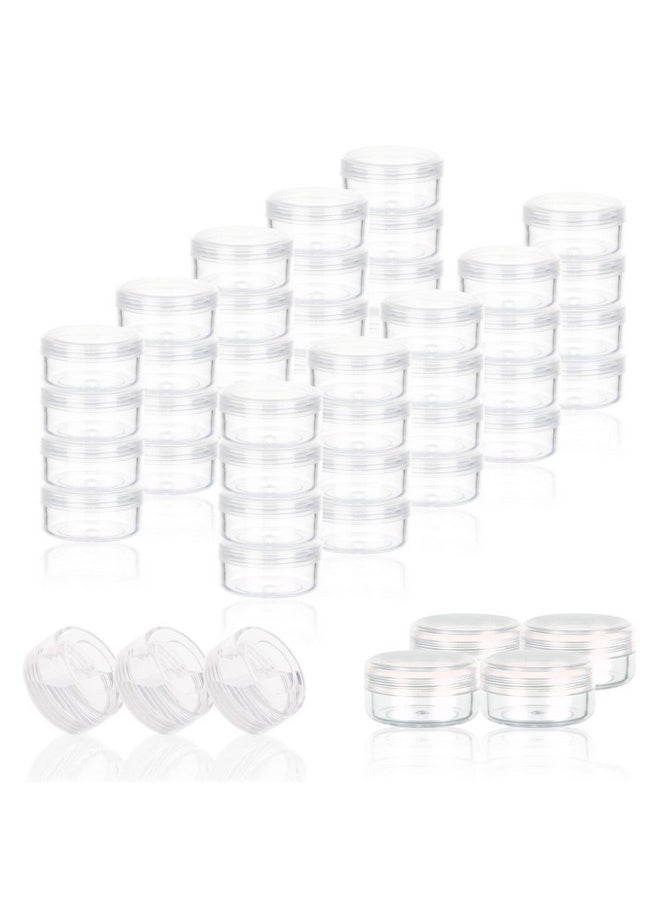 3 Gram Sample Containers With Lids, 200 Count Tiny Sample Jars, 3Ml Makeup Cosmetic Containers For Lip Balms, Lotion, Powder, Beauty Products(Clear Lids)