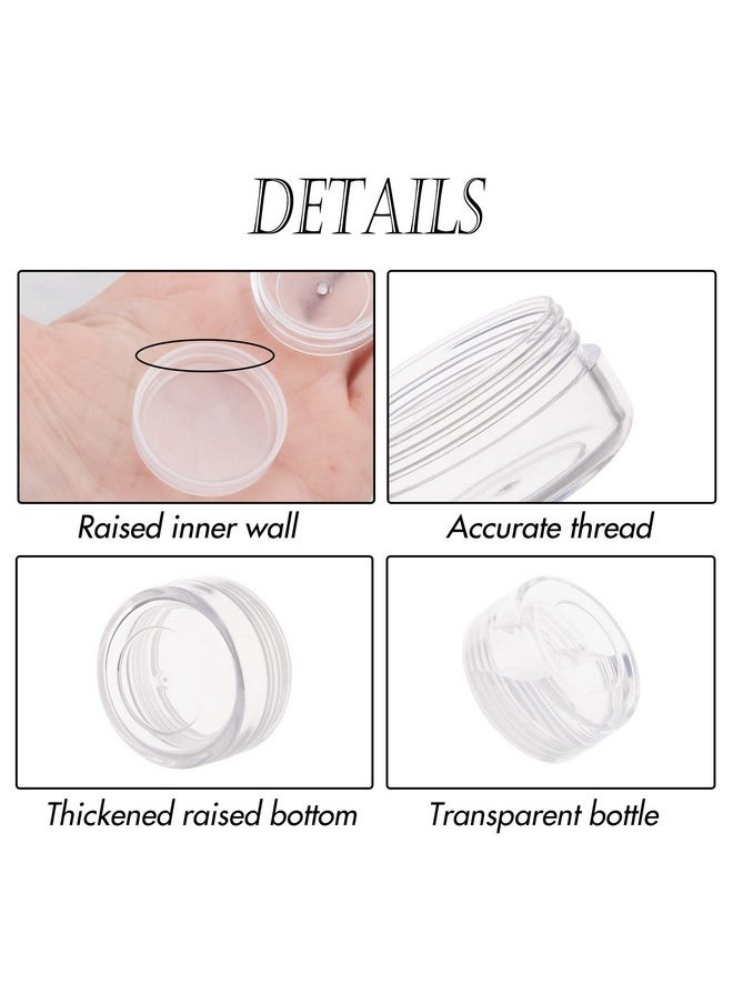 3 Gram Sample Containers With Lids, 200 Count Tiny Sample Jars, 3Ml Makeup Cosmetic Containers For Lip Balms, Lotion, Powder, Beauty Products(Clear Lids)