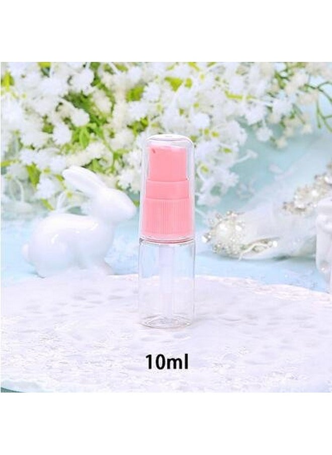 6 Pack Empty 10Ml Plastic Pump Bottles Cream Shampoo Lotion Pump Bottle Refillable Sample Travel Bottles Toiletries Liquid Container Jar Pot Vial For Cosmetic Make-Up (Transparent)