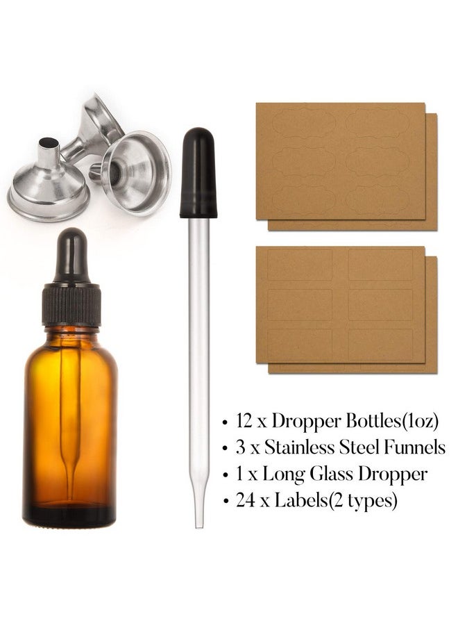 2 Oz / 60 Ml Amber Glass Boston Round Bottle With Black Treatment Pump (12 Pack) Refillable Empty Storage Containers