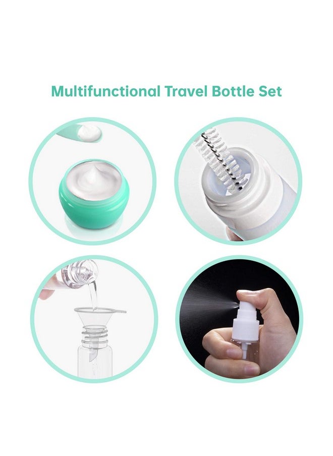 16 Pack Travel Bottles Set For Toiletries, Tsa Approved Travel Size Containers Leak Proof Travel Accessories, Silicone Squeezable Shampoo And Conditioner Bottles, Perfect For Travel Business