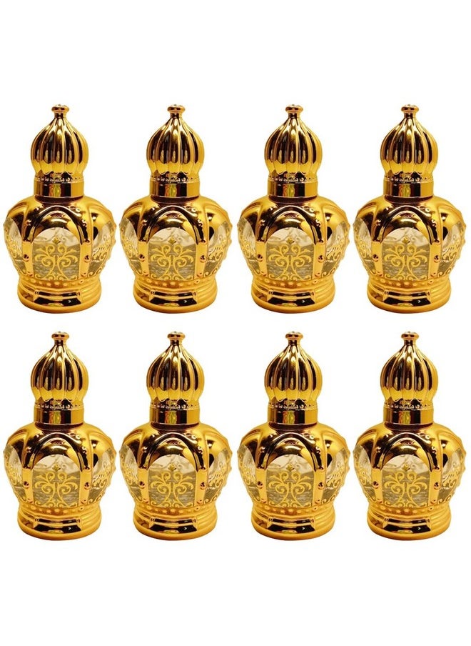 Portable Perfume Bottle 8 Pcs Essential Empty Gold Mini Container Ler On Travel Perfume Glass Bottles Arabic Decorative Sample Refillable Bottlesml Oil Crystal Travel Perfume Bottle