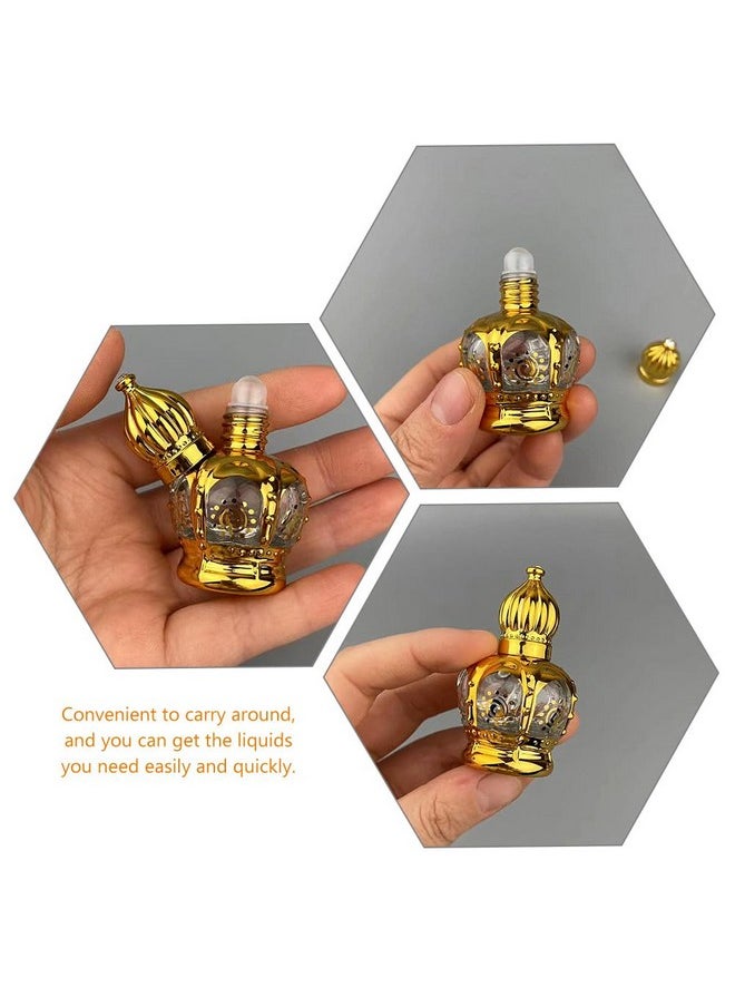 Portable Perfume Bottle 8 Pcs Essential Empty Gold Mini Container Ler On Travel Perfume Glass Bottles Arabic Decorative Sample Refillable Bottlesml Oil Crystal Travel Perfume Bottle