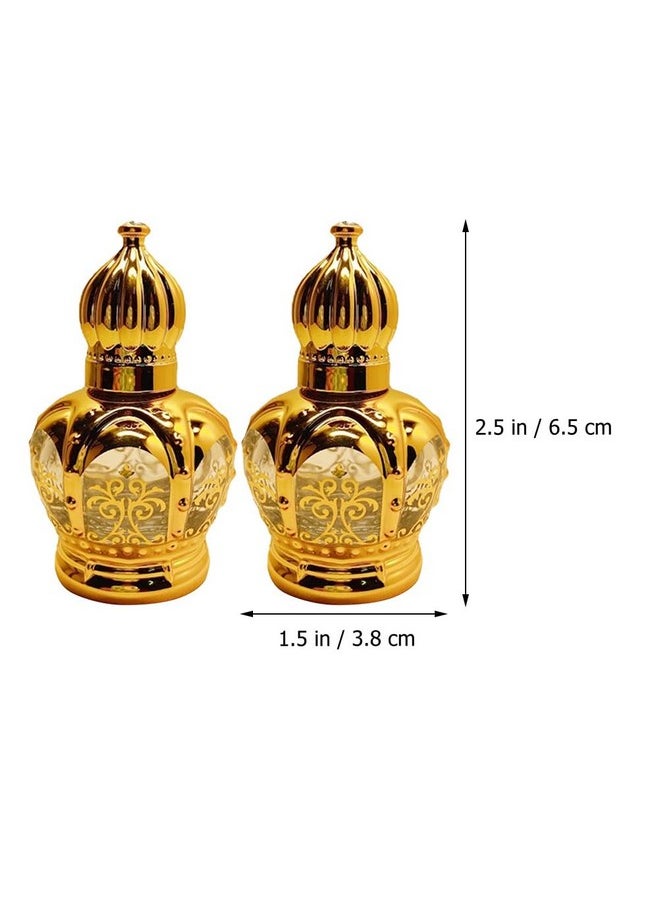 Portable Perfume Bottle 8 Pcs Essential Empty Gold Mini Container Ler On Travel Perfume Glass Bottles Arabic Decorative Sample Refillable Bottlesml Oil Crystal Travel Perfume Bottle