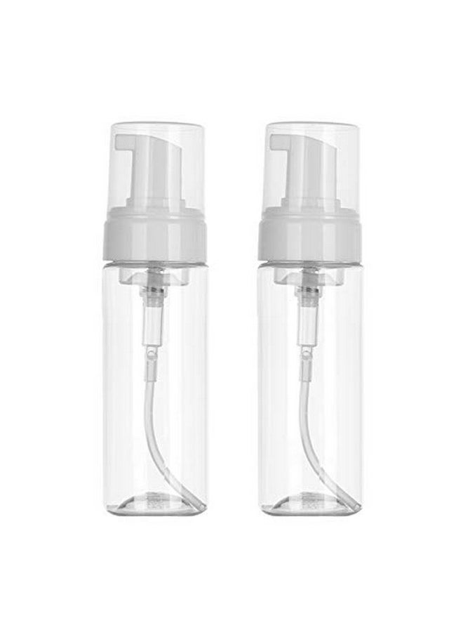 Foaming Dispenser Bottle 7Oz Transparent Empty Spray Bottles 2Pcs Plastic Foam Pump Bottle Travel Soap Bottle Portable Foam Bottle (200Ml)