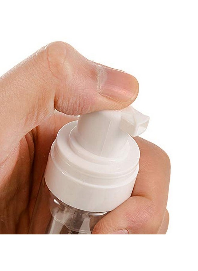 Foaming Dispenser Bottle 7Oz Transparent Empty Spray Bottles 2Pcs Plastic Foam Pump Bottle Travel Soap Bottle Portable Foam Bottle (200Ml)