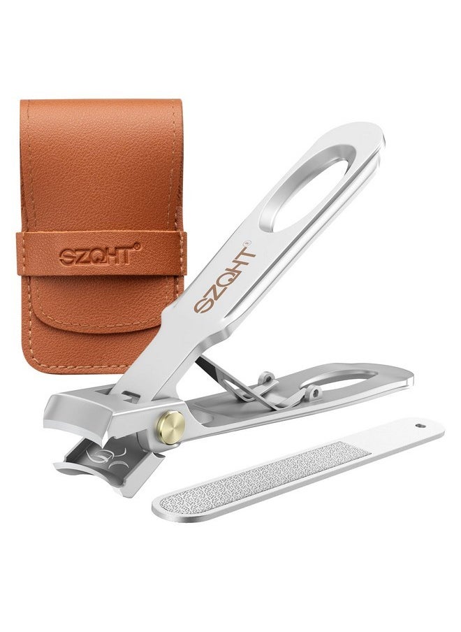 Precision And Comfort Combined: Introducing Our Ergonomically Designed Stainless Steel Nail Clipper With Large Opening And Built-In Clipping Storage - The Ideal Gift For Effortless Nail Care(Silver)