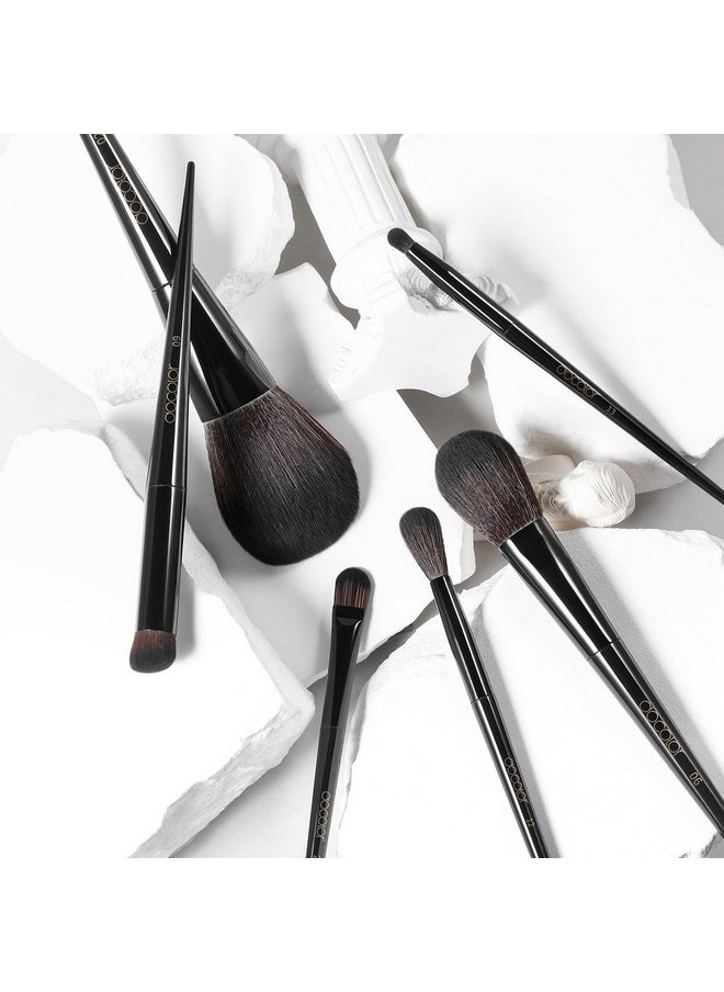 Makeup Brushes Set Professional 30Pcs Obsidian Makeup Brushes Premium Synthetic Powder Kabuki Foundation Contour Blush Concealer Eye Shadow Blending Eyeliner Crease Eyebrow Make Up Brush Kit