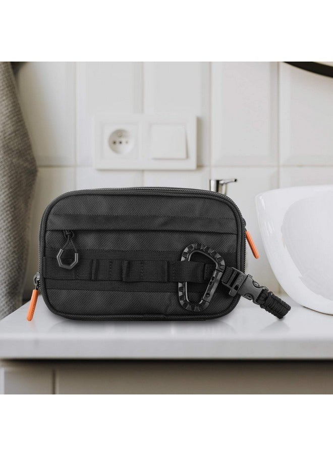 Tactical Toiletry Bag Dopp Kit Case For Men. Perfect For Travel & Storage. Fits Large & Small Cosmetic Makeup, Clipper, Toothbrush, Shower, Shaving & Grooming Care. Best Overnight Organizer