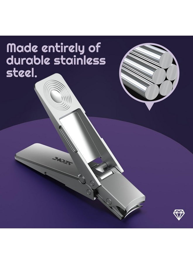 Clippers For Men, Szqht Toenail Clippers For Thick Nails Heavy Duty Premium Stainless Steel Foldable Nail Clippers, German Toe Nail Clippers Fingernail Clipper With Nail File For Women Seniors