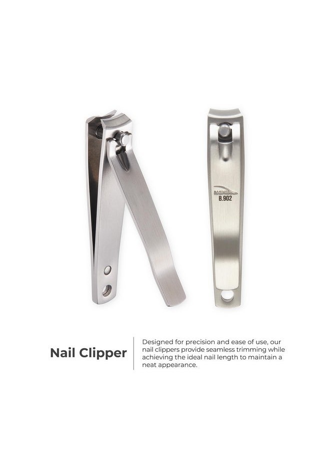 Blade Nail Clipper - B-902 (Stainless Steel) | Large Curved Jaw For Precise Nail Care | Nghia Brand