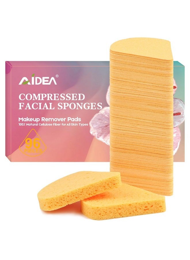 96Count Facial Sponges Compressed, Face Sponges For Cleansing, Natural Cellulose Cosmetic Spa Sponges, Facial Sponges For Washing Face, Exfoliating, Makeup Removal, Travel Essentials For Women