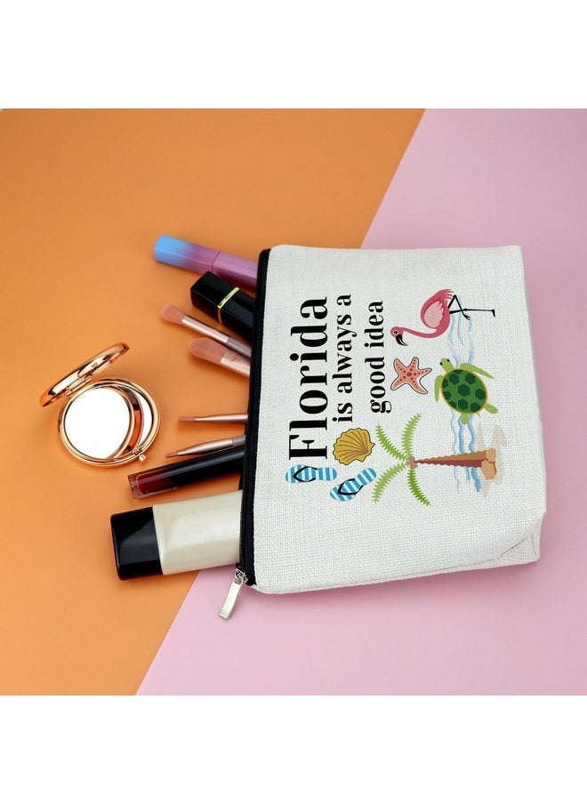 Florida Vacation Gift Florida Gift For Women Girls Makeup Bag Florida Lover Gift Cosmetic Bag Florida Souvenirs For Friends Weekend Trip Gift For Traveller Birthday Graduation Gift For Sister Her