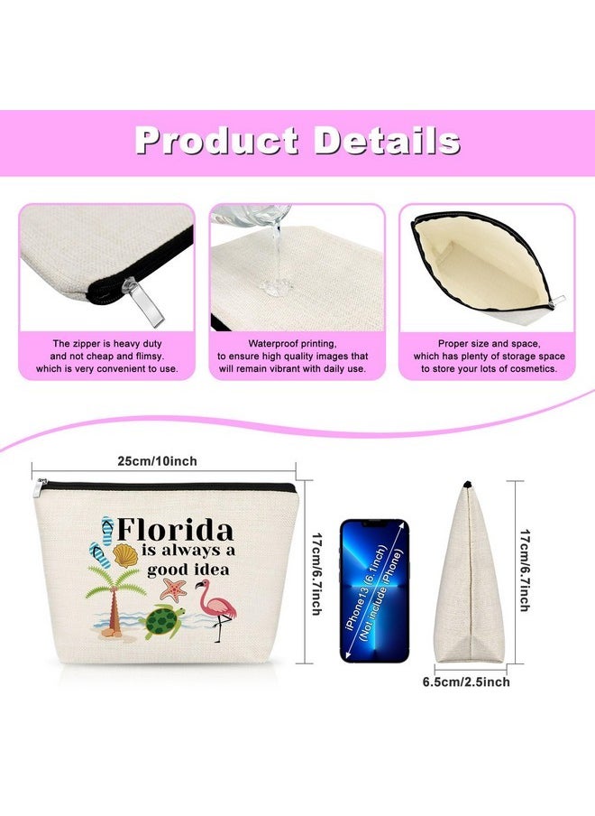 Florida Vacation Gift Florida Gift For Women Girls Makeup Bag Florida Lover Gift Cosmetic Bag Florida Souvenirs For Friends Weekend Trip Gift For Traveller Birthday Graduation Gift For Sister Her
