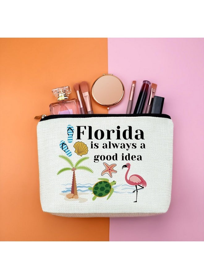 Florida Vacation Gift Florida Gift For Women Girls Makeup Bag Florida Lover Gift Cosmetic Bag Florida Souvenirs For Friends Weekend Trip Gift For Traveller Birthday Graduation Gift For Sister Her
