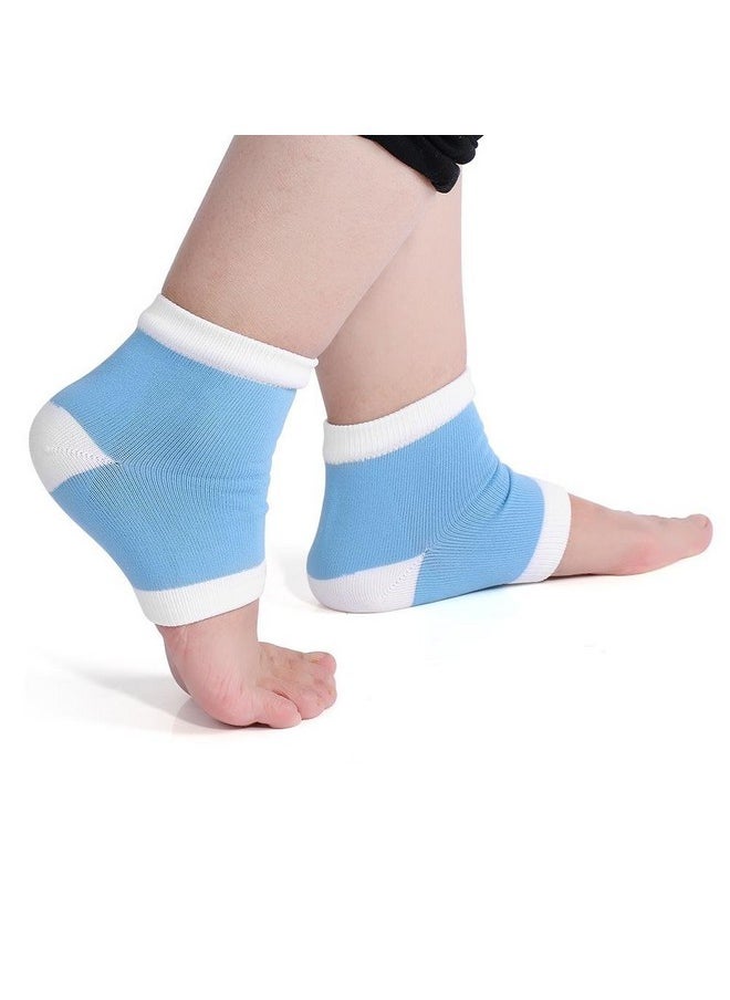 Spa Gel Socks Spa Heel Socks Moisturizing Heel Socks Heal Dry Cracked Heels Exfoliating Dry Heel(Blue)