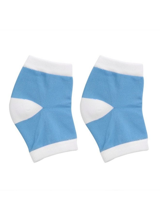 Spa Gel Socks Spa Heel Socks Moisturizing Heel Socks Heal Dry Cracked Heels Exfoliating Dry Heel(Blue)