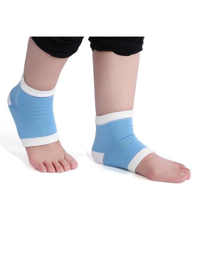 Spa Gel Socks Spa Heel Socks Moisturizing Heel Socks Heal Dry Cracked Heels Exfoliating Dry Heel(Blue)