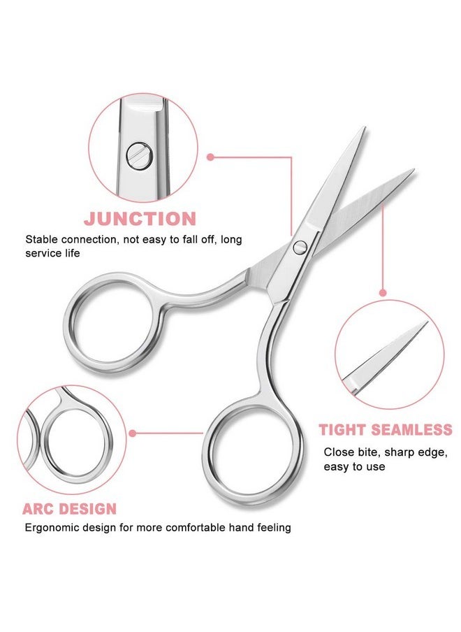 Stainless Steel Eyebrow Scissors Nose Hair Scissors Fingernail Scissors Small Grooming Scissors