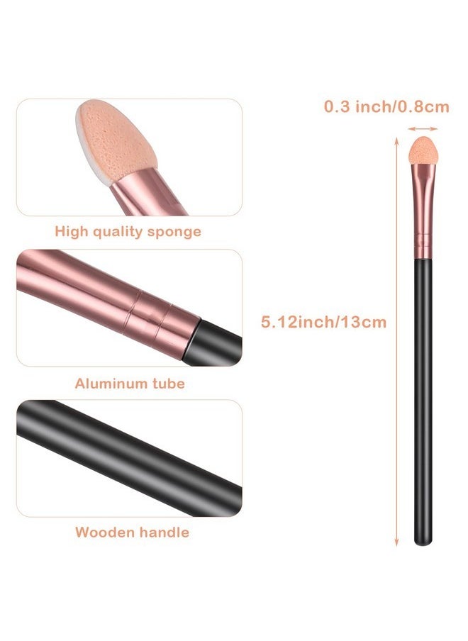 Eyeshadow Applicators Stick Sets Makeup Brushes For Women Sponge Double Sided Washable Reusable Professional Eye Shadow Makeup Applicator Tool For Girls (5Pcs, Rose Gold)