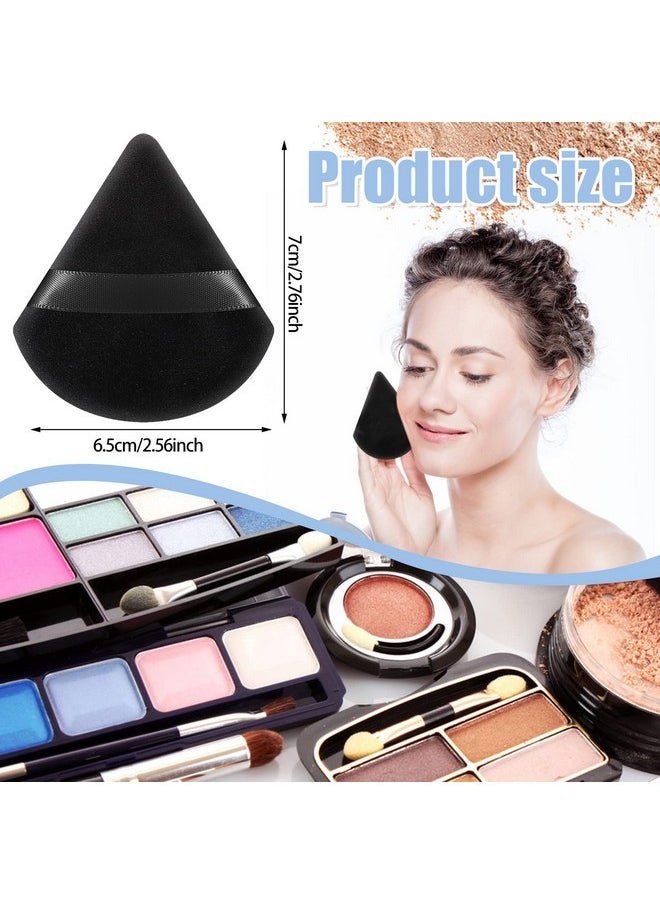 6 Pieces Powder Puff Face Soft Triangle Makeup Puff For Loose Powder Body Powder, Wedge Shape Velour Cosmetic Sponge For Contouring, Under Eyes And Corners, Beauty Makeup Tools