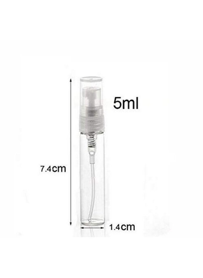 5Ml 0.17 Oz Glass Perfume Spray Bottle Empty Perfume Bottles Empty Mini Travel Fragrance Applicator - Pack Of 20(Clear)