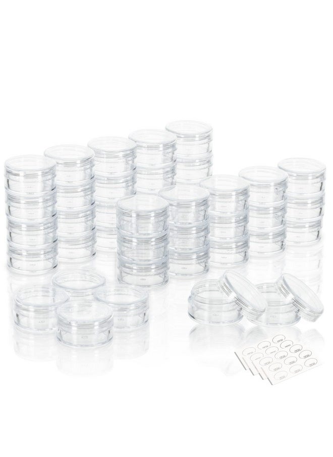 Sample Containers, Tiny Sample Jars With Lids, 5 Gram Cosmetic Containers With Lids, Clear Lip Balm Containers (50 Pieces)