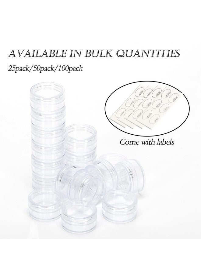 Sample Containers, Tiny Sample Jars With Lids, 5 Gram Cosmetic Containers With Lids, Clear Lip Balm Containers (50 Pieces)