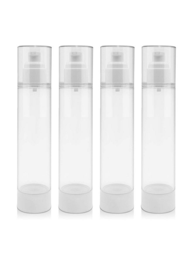 120Ml / 4Oz Airless Vaccum Pump Travel Bottles For Lotions, Cream - 4 Pack