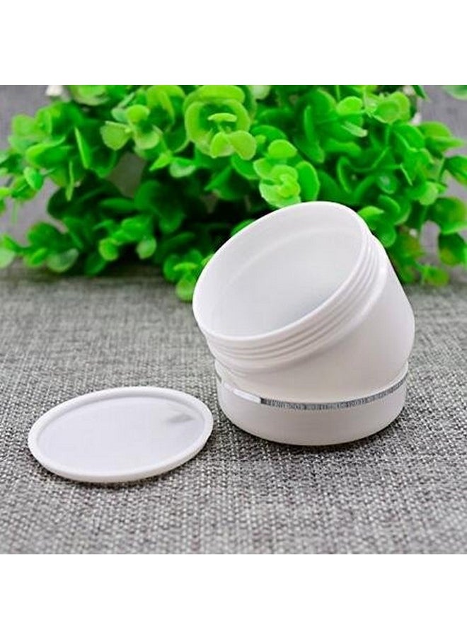 6Pcs White Plastic Jar With Dome Lid 8 Oz (250G) Portable Refillable Cosmetic Makeup Face Cream Lotion Jar Lip Balm Lotion Storage Container Bottle Pot Case