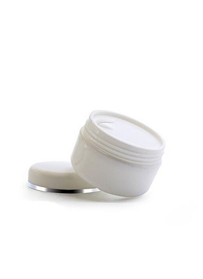 6Pcs White Plastic Jar With Dome Lid 8 Oz (250G) Portable Refillable Cosmetic Makeup Face Cream Lotion Jar Lip Balm Lotion Storage Container Bottle Pot Case