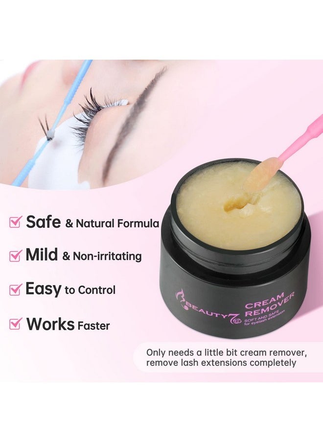 Eyelash Extension Remover Cream Safe Adhesive Bonder Eyelash Glue Remover Lash Remover Fast Dissolution Low Irritation Eyelash Extension Supplies 5G (White) (White)