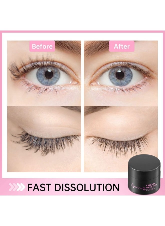 Eyelash Extension Remover Cream Safe Adhesive Bonder Eyelash Glue Remover Lash Remover Fast Dissolution Low Irritation Eyelash Extension Supplies 5G (White) (White)