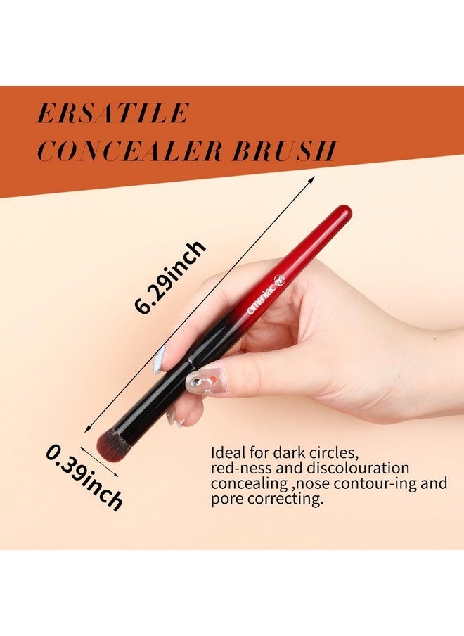 Concealer Brush, Under Eye Concealer Nose Contour Brush For Bronzer Liquid Foundation Cream Cosmetic Press Powder Concealer Palette Blending Buffing Stippling Brush