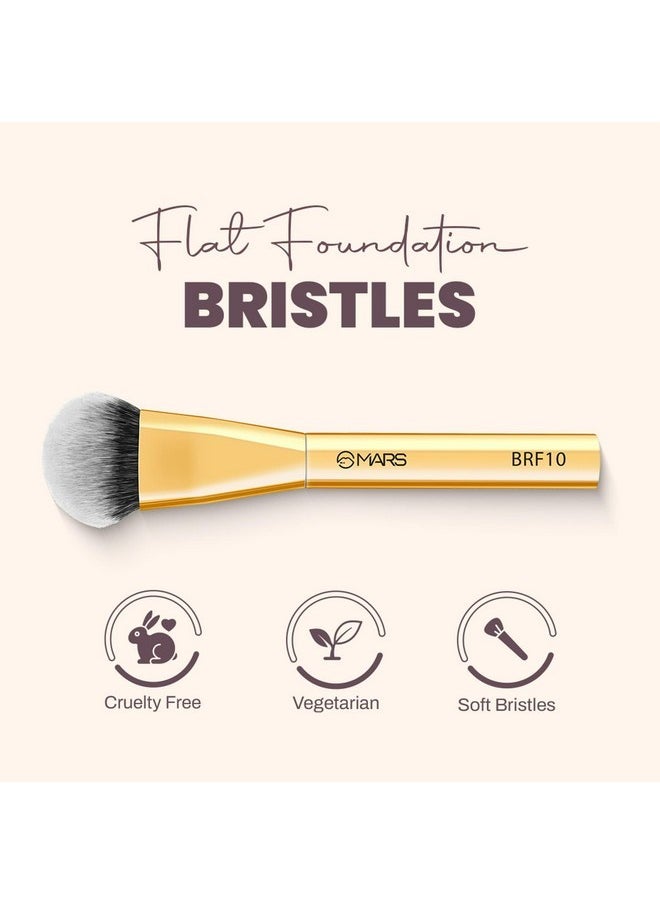 Artist'S Arsenal Flat Foundation Brush | Superior Coverage | Flawless Finish | Effortless Application | Soft Synthetic Bristles | Ergonomic Handle | Versatile Function | Luxe Packaging (Golden)