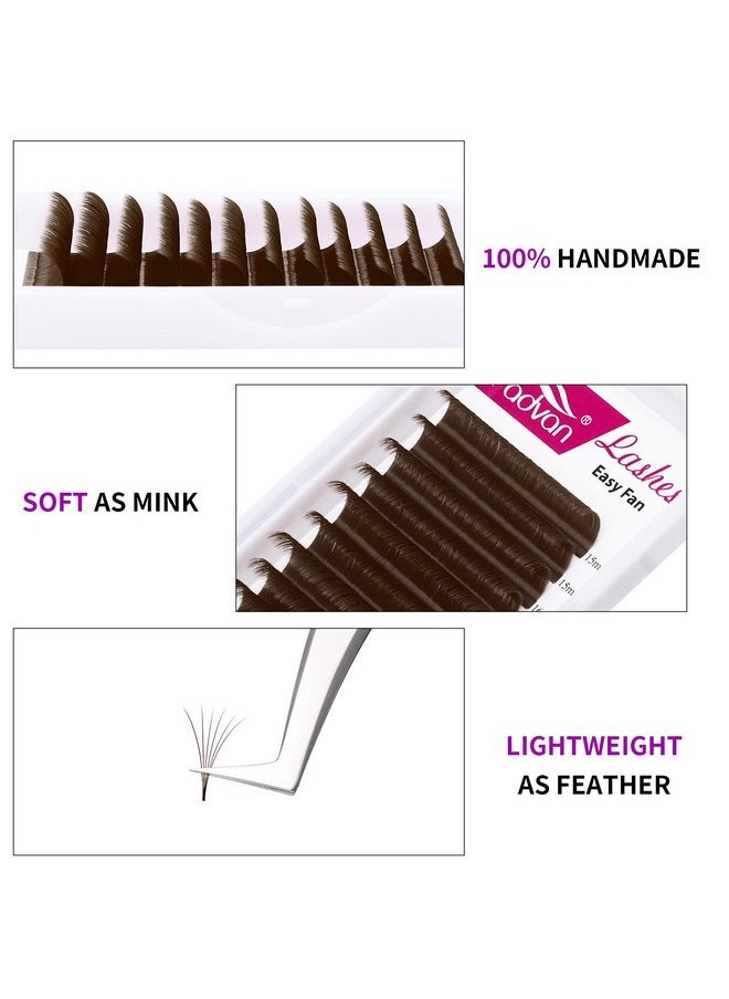 Eyelash Extensions Brown 0.07Mm D Curl Color Lashes 15-20Mm Mixed Tray Rapid Blooming 3D 4D 5D 6D 8D 10D Russian Volume Lashes Extensions By Fadvan (Brown 0.07-D, 15-20Mm)