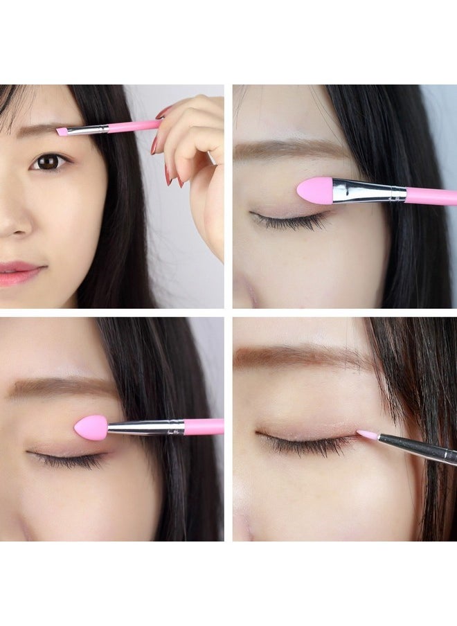 7 Pcs Silicone Brush Applicator Kit For Uv Resin Epoxy Art Crafting And Cream Makeup Products (Pink)